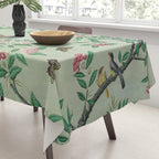 Antique Chinoiserie Peony Flower Bird Garden 1800 Tablecloth Gallery Image 3