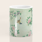 Antique Chinoiserie Peony Flower Bird Garden 1800 Coffee Mug Gallery Image 4