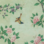 Antique Chinoiserie Peony Flower Bird Garden 1800 Coffee Mug Gallery Image 2