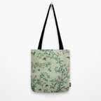 Antique Chinoiserie Peony Flower Bird Garden 1800 Tote Bag Gallery Image 2