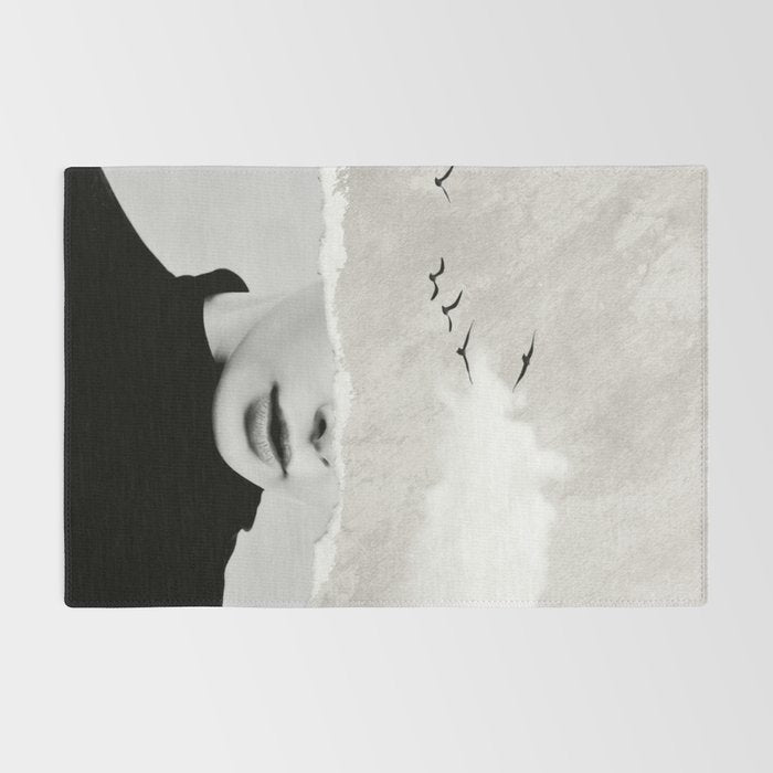 minimal collage /silence Rug Gallery Image 2