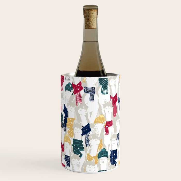 Happy llamas Christmas choir Wine Chiller Gallery Image 2