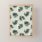 Cat and Plant Pattern 3 Mini Art Print Gallery Image 1