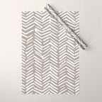 Abstract Herringbone Pattern, Rustic, Light Brown Wrapping Paper Gallery Image 1