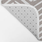 Abstract Herringbone Pattern, Rustic, Light Brown Bath Mat Gallery Image 2