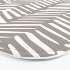 Abstract Herringbone Pattern, Rustic, Light Brown Bath Mat Gallery Image 3