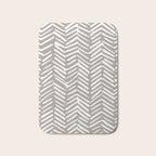 Abstract Herringbone Pattern, Rustic, Light Brown Bath Mat Gallery Image 1
