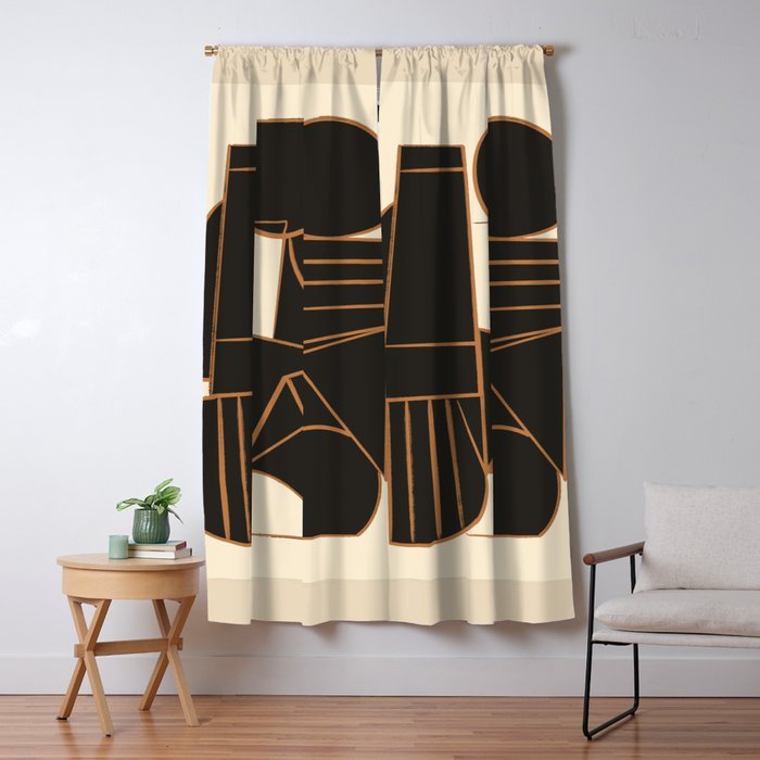 Abstract Line Shapes 10 Window Curtain Gallery Image 1