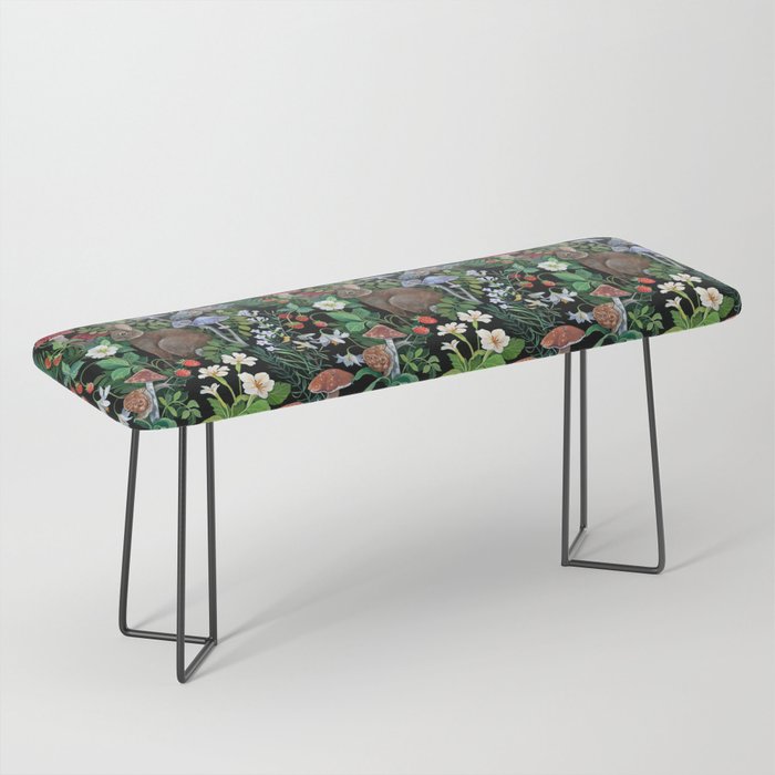 Rabbit and Strawberry Garden Bench Gallery Image 1