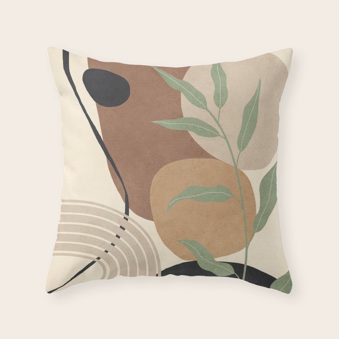 Branches in an abstract setting 02 Throw Pillow Gallery Image 1
