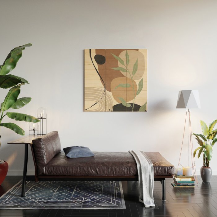 Branches in an abstract setting 02 Wood Wall Art Gallery Image 2
