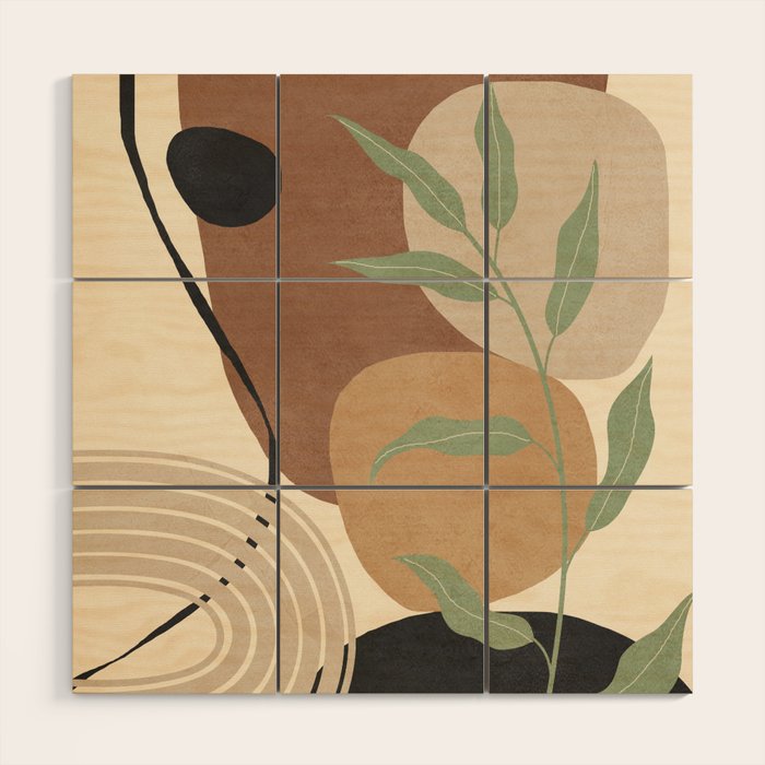 Branches in an abstract setting 02 Wood Wall Art Gallery Image 1