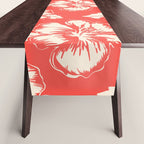 Red tropical summer flower art pattern Table Runner Gallery Image 1