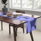 Daisy Time Retro Floral Pattern in Periwinkle Purple Table Runner Gallery Image 2