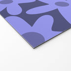 Daisy Time Retro Floral Pattern in Periwinkle Purple Welcome Mat Gallery Image 2