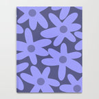Daisy Time Retro Floral Pattern in Periwinkle Purple Notebook Gallery Image 4