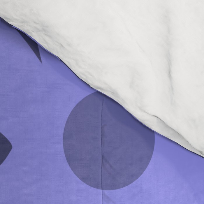 Daisy Time Retro Floral Pattern in Periwinkle Purple Comforter Gallery Image 4