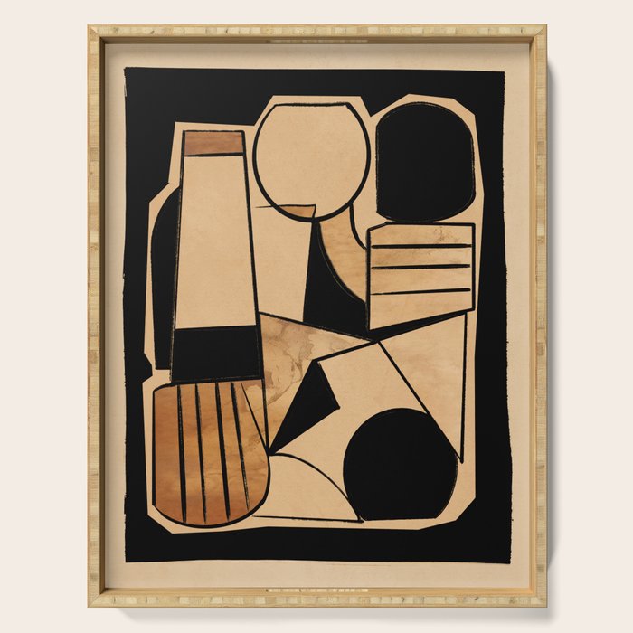 Abstract Line Shapes 9 Serving Tray Gallery Image 1