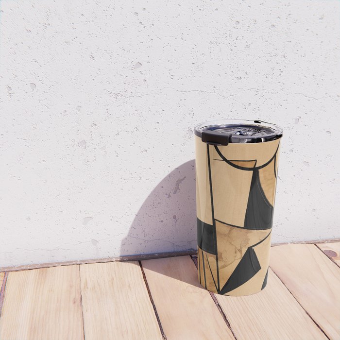 Abstract Line Shapes 9 Travel Mug Gallery Image 4