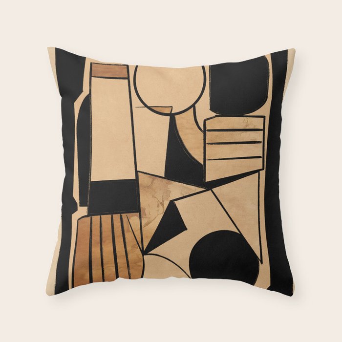 Abstract Line Shapes 9 Throw Pillow Gallery Image 6