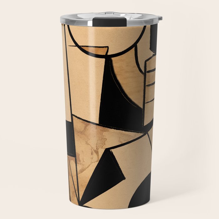 Abstract Line Shapes 9 Travel Mug Gallery Image 1