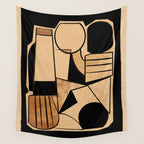 Abstract Line Shapes 9 Wall Tapestry Gallery Image 4