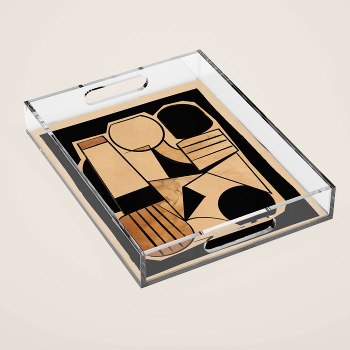 Abstract Line Shapes 9 Acrylic Tray Gallery Image 1