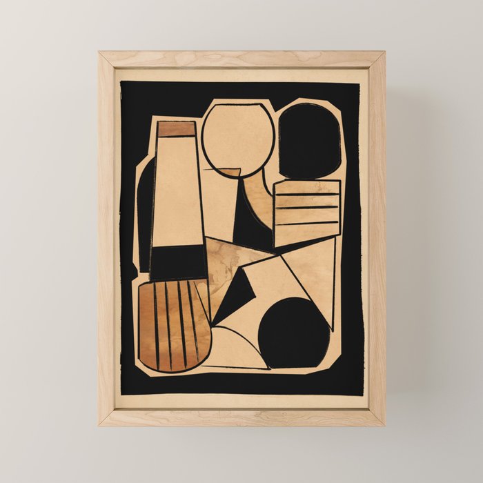 Abstract Line Shapes 9 Mini Art Print Gallery Image 1