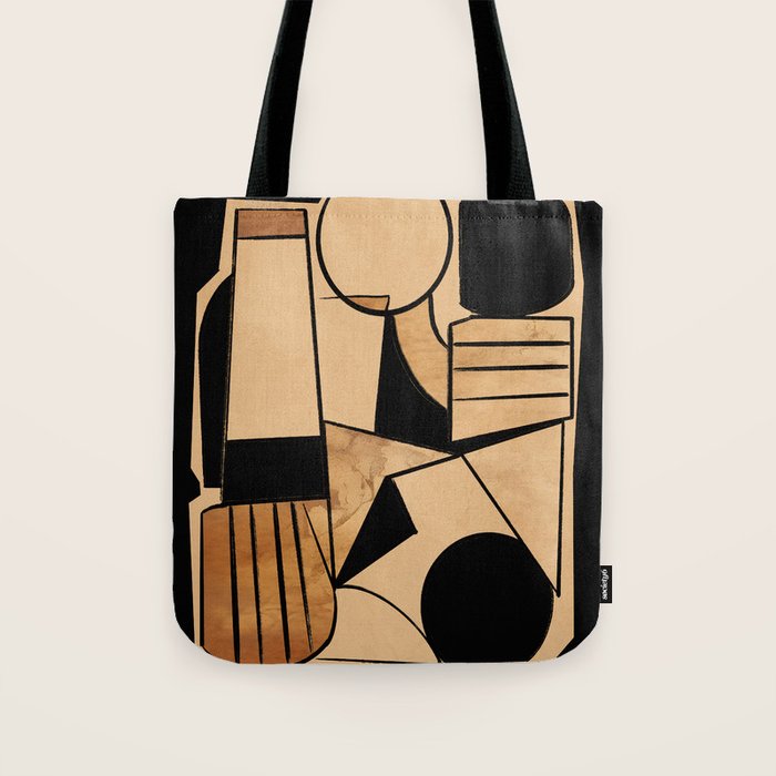Abstract Line Shapes 9 Tote Bag Gallery Image 1