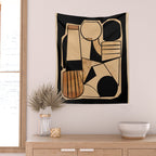 Abstract Line Shapes 9 Wall Tapestry Gallery Image 2