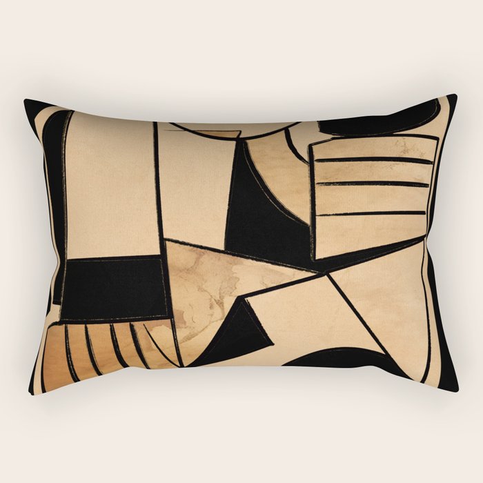 Abstract Line Shapes 9 Rectangular Pillow Gallery Image 1