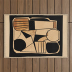 Abstract Line Shapes 9 Outdoor Rug Gallery Image 1