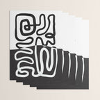 ABSTRACTION 01 | Black and White Abstract Series Wrapping Paper Gallery Image 3
