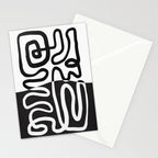 ABSTRACTION 01 | Black and White Abstract Series Stationery Card Gallery Image 2