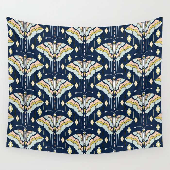 La Maison des Papillons - Midnight Wall Tapestry Gallery Image 4
