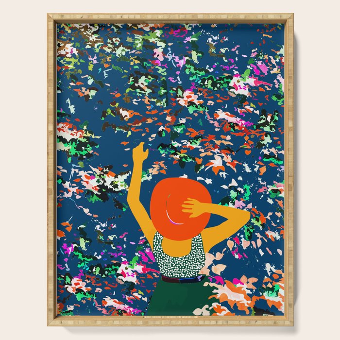 Lost in the meadows of our memories, it took me time to realise the seasons had changed again Serving Tray Gallery Image 1