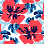 Tropical hibiscus summer flower art pattern Coffee Mug Gallery Image 2