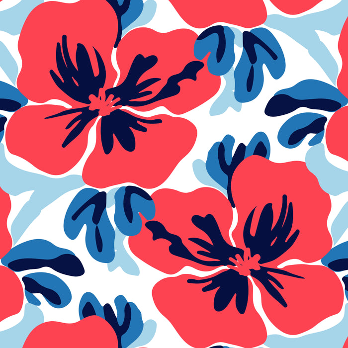 Tropical hibiscus summer flower art pattern Coffee Mug Gallery Image 2