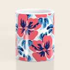 Tropical hibiscus summer flower art pattern Coffee Mug Gallery Image 4