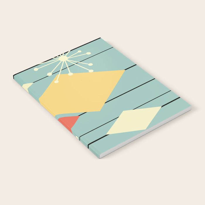Mid Century Modern Diamonds 1960s colors Notebook Gallery Image 2