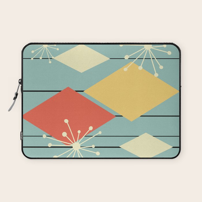 Mid Century Modern Diamonds 1960s colors Laptop Sleeve Gallery Image 1