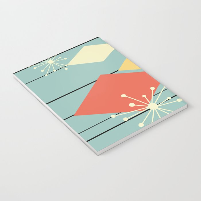 Mid Century Modern Diamonds 1960s colors Notebook Gallery Image 3
