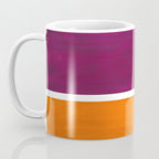 Purple Wine Yellow OchreMid Century Modern Abstract Minimalist Rothko Color Field Squares Coffee Mug Gallery Image 3
