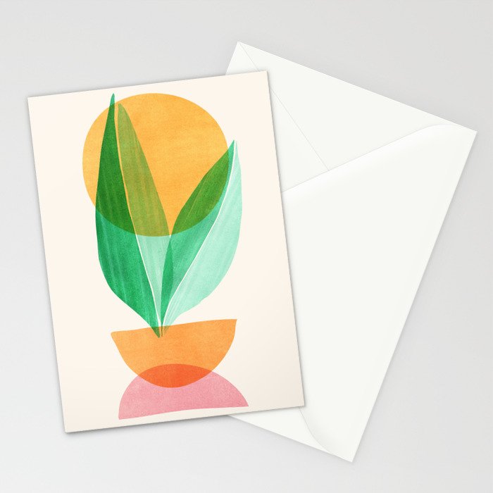Summer Stack Abstract Plant Illustration Stationery Card Gallery Image 2
