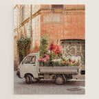 Rome cute van with lots of flowers | Roma street | Travel photography Jigsaw Puzzle Gallery Image 1