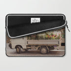 Rome cute van with lots of flowers | Roma street | Travel photography Laptop Sleeve Gallery Image 2
