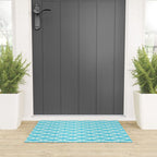 Coastal Ocean Fish Pattern in Blue Aqua Welcome Mat Gallery Image 3