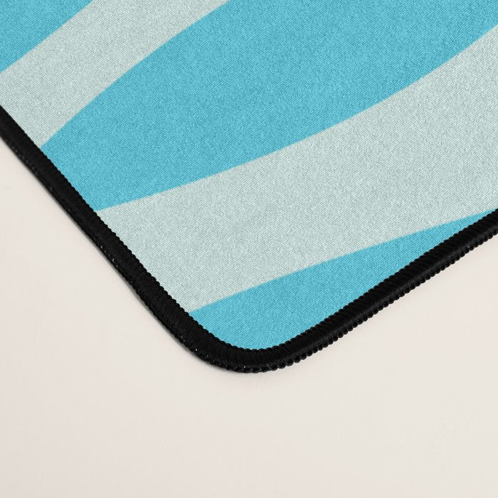 Coastal Ocean Fish Pattern in Blue Aqua Desk Mat Gallery Image 4