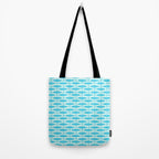 Coastal Ocean Fish Pattern in Blue Aqua Tote Bag Gallery Image 2