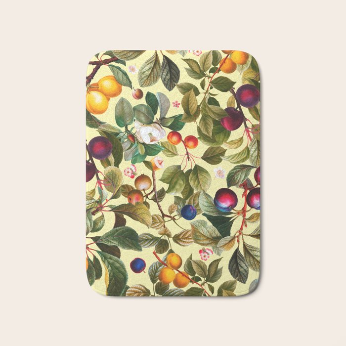 Vintage Fruit Pattern XXI Bath Mat Gallery Image 1